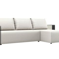 Диван угловой Алиса 3 Savana Milk Teos Black в Ноябрьске - noyabrsk.mebel24.online | фото