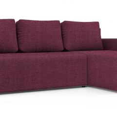 Диван угловой Алиса 3 Shaggy WINE - TEOS BLACK в Ноябрьске - noyabrsk.mebel24.online | фото