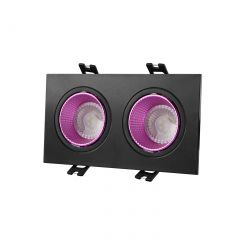 DK3072-BK+PI Встраиваемый светильник, IP 20, 10 Вт, GU5.3, LED, черный/розовый, пластик в Ноябрьске - noyabrsk.mebel24.online | фото