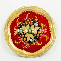 Электрический самовар "Рюмка" 3 литра в наборе №1 с росписью "Хохлома на красном" в Ноябрьске - noyabrsk.mebel24.online | фото 3