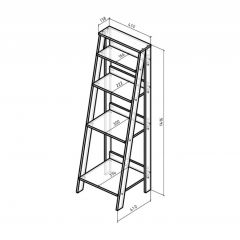 Этажерка лофт (белый) в Ноябрьске - noyabrsk.mebel24.online | фото 3