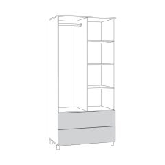 Эйп Шкаф для одежды 13.334 в Ноябрьске - noyabrsk.mebel24.online | фото 2