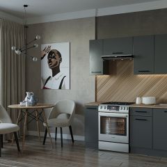 Кухонный гарнитур Антрацит 1800 (Стол. 26мм) в Ноябрьске - noyabrsk.mebel24.online | фото