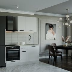 Кухонный гарнитур Жемчуг 1600 (Стол. 26мм) в Ноябрьске - noyabrsk.mebel24.online | фото