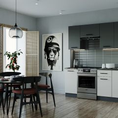 Кухонный гарнитур Лофт 2000 (Стол. 26мм) в Ноябрьске - noyabrsk.mebel24.online | фото