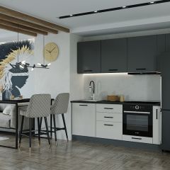 Кухонный гарнитур Лофт 2550 (Стол. 26мм) в Ноябрьске - noyabrsk.mebel24.online | фото