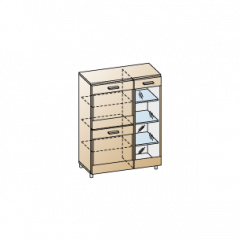 Гостиная Камелия Композиция 12 (Ясень Асахи) в Ноябрьске - noyabrsk.mebel24.online | фото 8