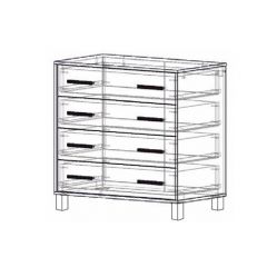 Комод 4 ящика "Лофт 8" в Ноябрьске - noyabrsk.mebel24.online | фото 2