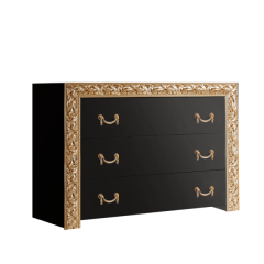 Комод Тиффани Premium черная/золото (ТФКМ-1(П) в Ноябрьске - noyabrsk.mebel24.online | фото