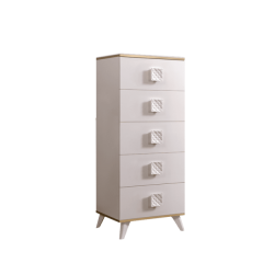 Комод узкий Диора слоновая кость/золото (ДКМ-2) в Ноябрьске - noyabrsk.mebel24.online | фото