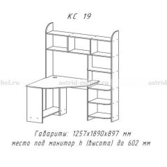 Компьютерный стол №19 (Анкор темный) в Ноябрьске - noyabrsk.mebel24.online | фото 3