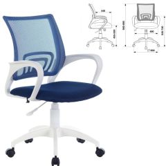 Кресло BRABIX "Fly MG-396W" (белый/темно-синее) 532399 в Ноябрьске - noyabrsk.mebel24.online | фото 2