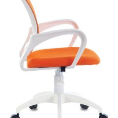 Кресло BRABIX "Fly MG-396W", пластик белый, сетка, оранжевое, 532401, MG-396W_532401 в Ноябрьске - noyabrsk.mebel24.online | фото 3
