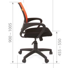 Кресло для оператора CHAIRMAN 696 black (ткань TW-11/сетка TW-01) в Ноябрьске - noyabrsk.mebel24.online | фото 5