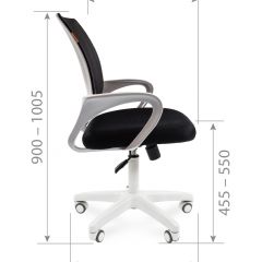 Кресло для оператора CHAIRMAN 696 white (ткань TW-43/сетка TW-34) в Ноябрьске - noyabrsk.mebel24.online | фото 5