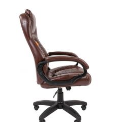 Кресло для руководителя  CHAIRMAN 432 (Экокожа коричневая) в Ноябрьске - noyabrsk.mebel24.online | фото 3