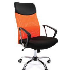 Кресло для руководителя CHAIRMAN 610 N (15-21 черный/сетка оранжевый) в Ноябрьске - noyabrsk.mebel24.online | фото 1