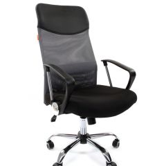 Кресло для руководителя CHAIRMAN 610 N(15-21 черный/сетка серый) в Ноябрьске - noyabrsk.mebel24.online | фото 1