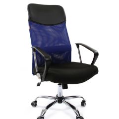 Кресло для руководителя CHAIRMAN 610 N (15-21 черный/сетка синий) в Ноябрьске - noyabrsk.mebel24.online | фото