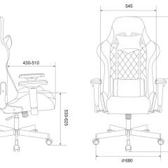 Кресло игровое Бюрократ VIKING 7 KNIGHT BR FABRIC коричневый/бежевый в Ноябрьске - noyabrsk.mebel24.online | фото 4