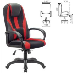 Кресло компьютерное BRABIX PREMIUM "Rapid GM-102" (экокожа/ткань, черное/красное) 532107 в Ноябрьске - noyabrsk.mebel24.online | фото 2