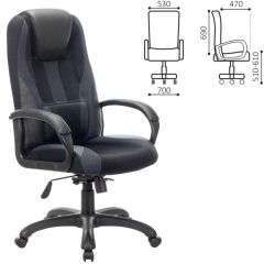 Кресло компьютерное BRABIX PREMIUM "Rapid GM-102" (экокожа/ткань, черное/серое) 532105 в Ноябрьске - noyabrsk.mebel24.online | фото 2