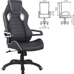 Кресло компьютерное BRABIX "Techno Pro GM-003" (черное/серое, вставки серые) 531814 в Ноябрьске - noyabrsk.mebel24.online | фото 2
