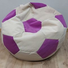 Кресло-мешок Мяч M (Nice Vanilla-Shaggy Fuchsia) в Ноябрьске - noyabrsk.mebel24.online | фото