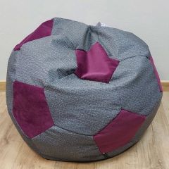 Кресло-мешок Мяч M (Twist Black-Shaggy Wine) в Ноябрьске - noyabrsk.mebel24.online | фото