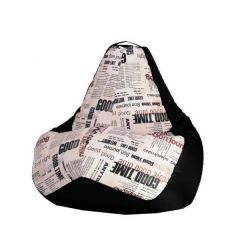 Кресло-мешок XL Газета-Black в Ноябрьске - noyabrsk.mebel24.online | фото