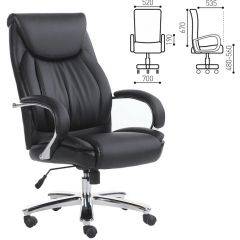 Кресло офисное BRABIX "Advance EX-575" (хром/экокожа/черное) 531825 в Ноябрьске - noyabrsk.mebel24.online | фото 1