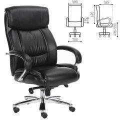 Кресло офисное BRABIX "Direct EX-580" (хром/рециклированная кожа/черное) 531824 в Ноябрьске - noyabrsk.mebel24.online | фото