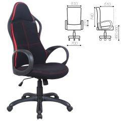 Кресло офисное BRABIX PREMIUM "Force EX-516" (ткань черное/вставки красные) 531571 в Ноябрьске - noyabrsk.mebel24.online | фото 1