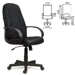 Кресло офисное BRABIX "City EX-512" (кожзам черный, ткань черная) 531407 в Ноябрьске - noyabrsk.mebel24.online | фото 2