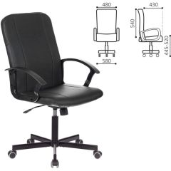 Кресло офисное BRABIX "Simple EX-521" (экокожа, черное) 532103 в Ноябрьске - noyabrsk.mebel24.online | фото 2