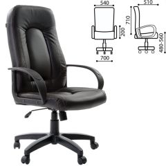 Кресло офисное BRABIX "Strike EX-525" (экокожа черная) 531382 в Ноябрьске - noyabrsk.mebel24.online | фото 2