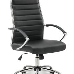 Кресло офисное BRABIX "Style EX-528", экокожа, хром, черное, 531947 в Ноябрьске - noyabrsk.mebel24.online | фото
