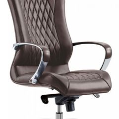 Кресло руководителя Бюрократ _AURA/BROWN коричневый в Ноябрьске - noyabrsk.mebel24.online | фото