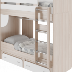 Кровать 2-х ярусная ОСТИН М25 (ЯШС/Белый) в Ноябрьске - noyabrsk.mebel24.online | фото