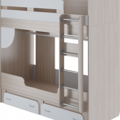 Кровать 2-х ярусная ОСТИН М25 (ЯШС/Белый) в Ноябрьске - noyabrsk.mebel24.online | фото 2