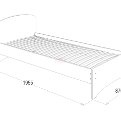 Кровать-2 одинарная (900*1900) в Ноябрьске - noyabrsk.mebel24.online | фото 2