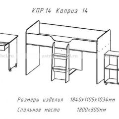 КАПРИЗ-14 Кровать 800 двухъярусная без рисунка в Ноябрьске - noyabrsk.mebel24.online | фото 2