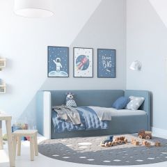 Кровать-диван Leonardo 180*80 (Голубой) + боковина в Ноябрьске - noyabrsk.mebel24.online | фото 5