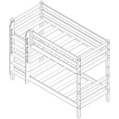 Кровать низкая с прямой лестницей Соня (Вариант 11) в Ноябрьске - noyabrsk.mebel24.online | фото 4