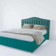 Кровать Нягань с ПМ 1200 (велюр бирюзовый) в Ноябрьске - noyabrsk.mebel24.online | фото 2