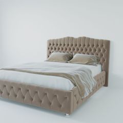 Кровать Нягань с ПМ 900 (велюр серый) в Ноябрьске - noyabrsk.mebel24.online | фото 2