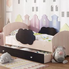 Кровать "Тучка" на щитах с бортиками + ящик в Ноябрьске - noyabrsk.mebel24.online | фото 4
