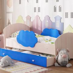 Кровать "Тучка" на щитах с бортиками + ящик в Ноябрьске - noyabrsk.mebel24.online | фото 7