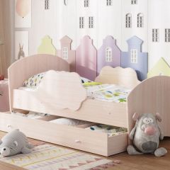 Кровать "Тучка" на щитах с бортиками + ящик в Ноябрьске - noyabrsk.mebel24.online | фото 8