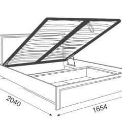 Кровать 1.6 Беатрис М08 Стандарт с ПМ (дуб млечный) в Ноябрьске - noyabrsk.mebel24.online | фото 2